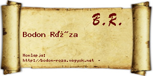 Bodon Róza névjegykártya