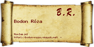 Bodon Róza névjegykártya