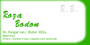 roza bodon business card