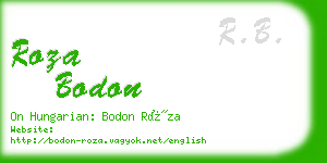roza bodon business card